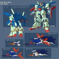 ZZガンダム「3機の戦闘機が合体変形してMSになります」のイメージ